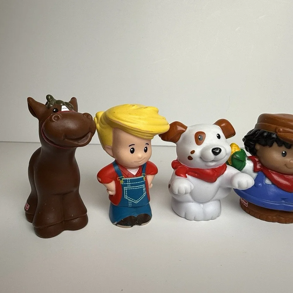Fisher Price Little People Figure Toy Farmer Boy Dog Horse‎ Goat Corn 6